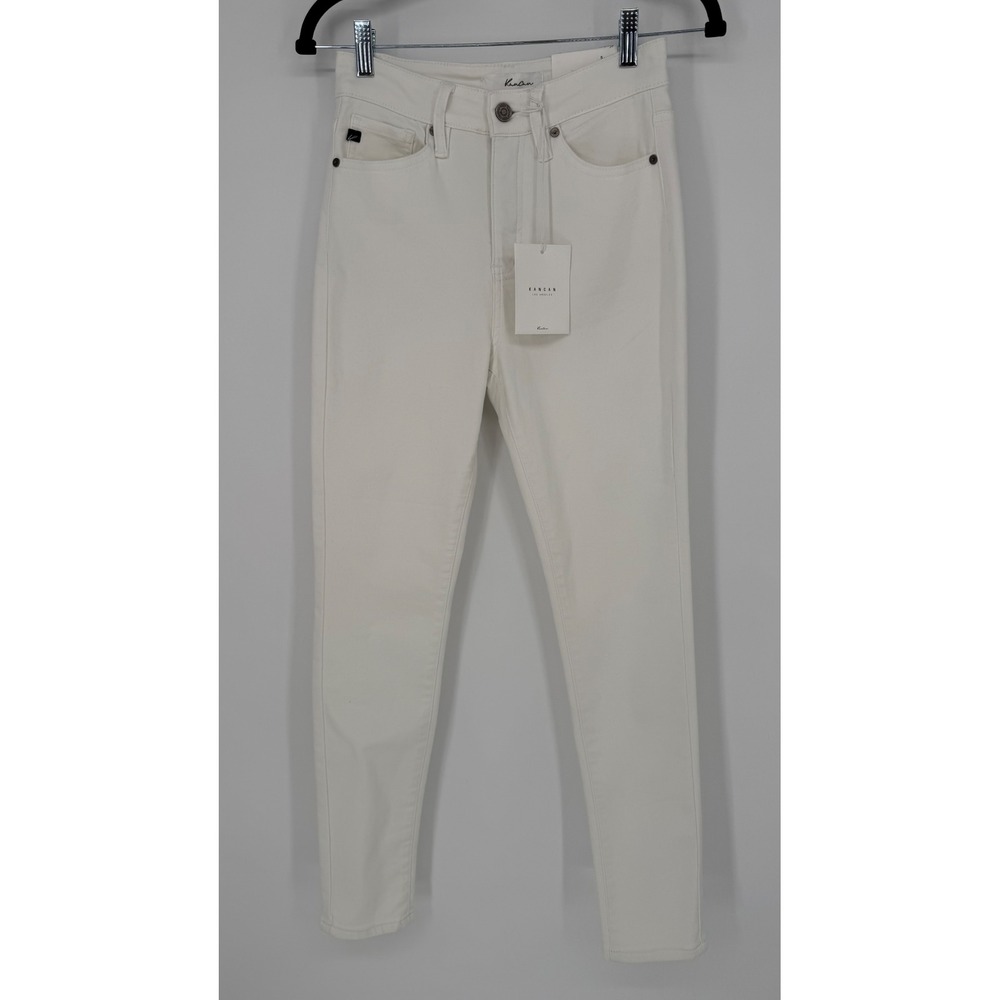 KANCAN HIGH RISE SUPER SKINNY JEANS WHITE STRETCHY SIZE 26 / 5
